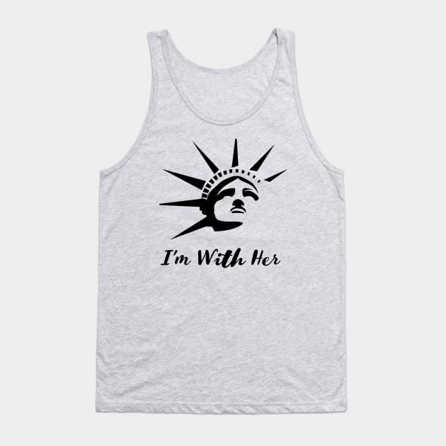 Minimalist Woman's Rights, Feminist, I'm With Her, Nasty WomanSTATUE OF LIBERTY Lady Liberty I Tank Top by YellowDogTees